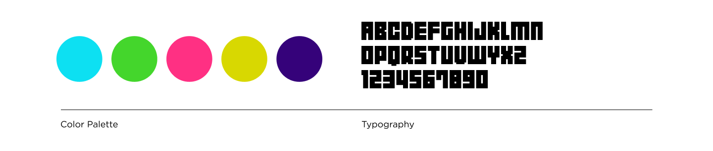 Art direction color palette and typography for Box Now campaign