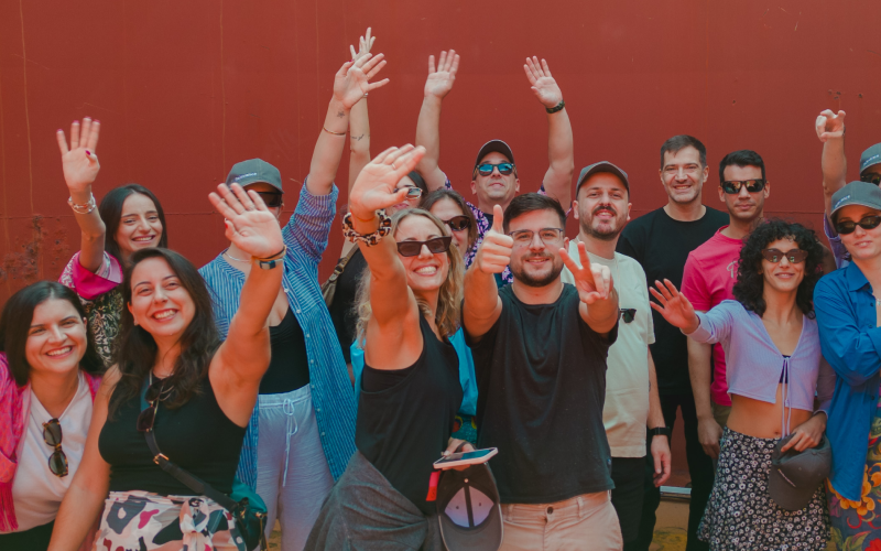 Relevance Team in red background