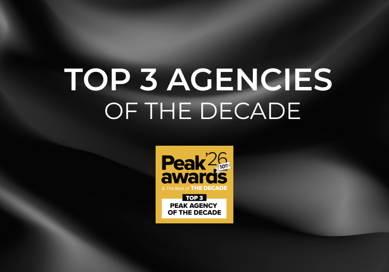 Top 3 Agencies of the decade Peak Awards 26
